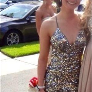 Equisite Scala couture fully sequined gown. Worn once, perfect condition!